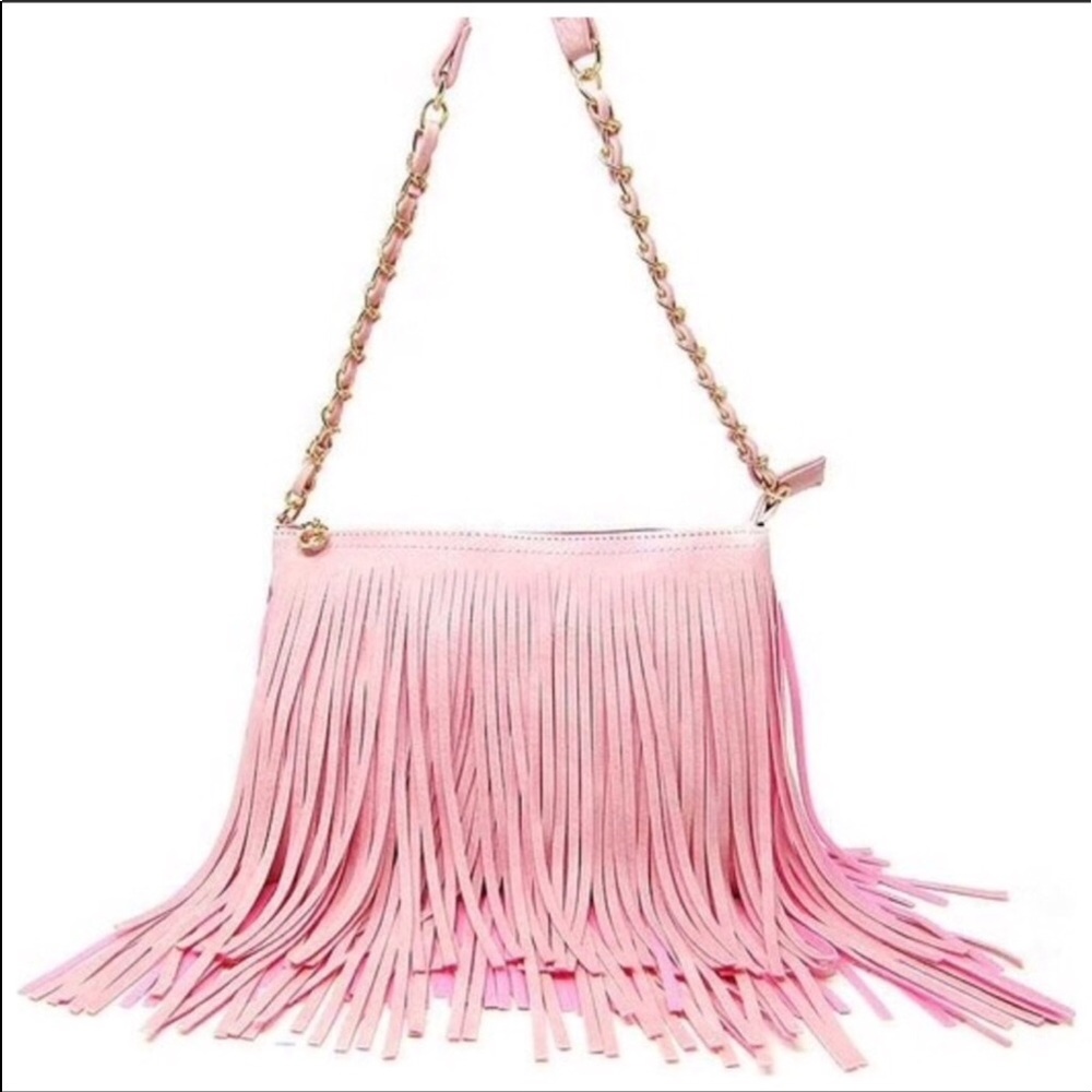 SOLD OUT! Pink Bag with Fringe🌟 - Picture 2 of 4